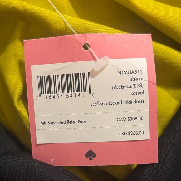 Kate Spade Scallop Blocked Midi Dress with Bow - Picture 8 of 8